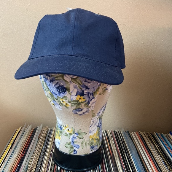 2 Unisex Classic Navy Blue + Tan Baseball Hats Cap NWT - Picture 2 of 16